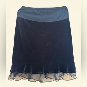 Motherhood Maternity Black Velvet Mini Skirt